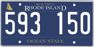 RI license plate 593150