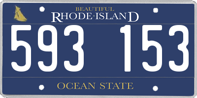 RI license plate 593153