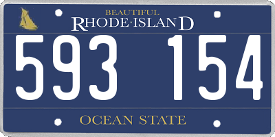 RI license plate 593154