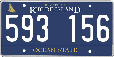 RI license plate 593156