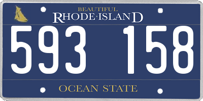 RI license plate 593158