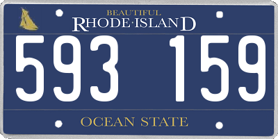 RI license plate 593159