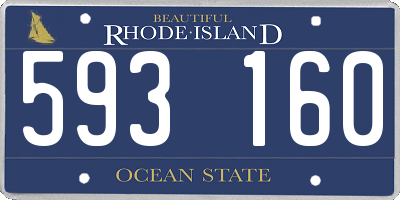 RI license plate 593160