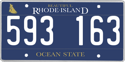 RI license plate 593163