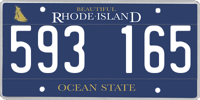 RI license plate 593165