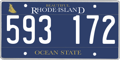 RI license plate 593172