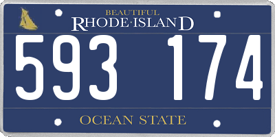 RI license plate 593174