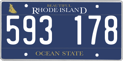 RI license plate 593178
