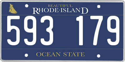 RI license plate 593179