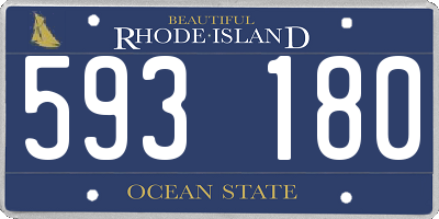 RI license plate 593180