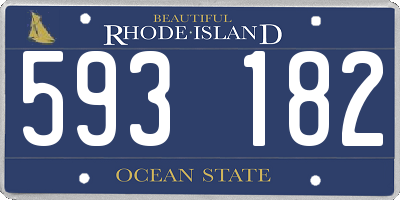 RI license plate 593182