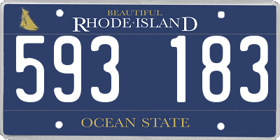 RI license plate 593183