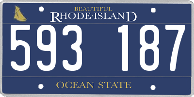 RI license plate 593187
