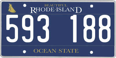 RI license plate 593188