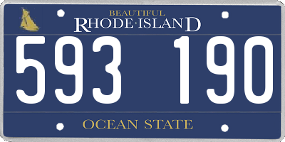 RI license plate 593190