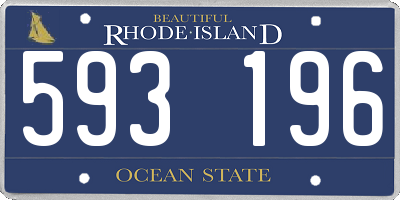 RI license plate 593196