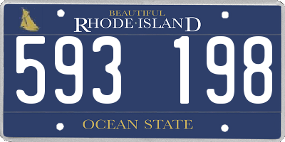 RI license plate 593198