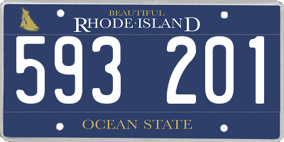 RI license plate 593201