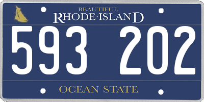 RI license plate 593202