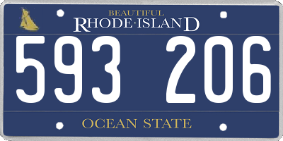 RI license plate 593206