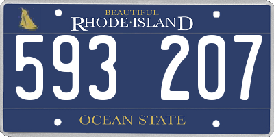 RI license plate 593207