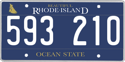 RI license plate 593210
