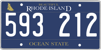 RI license plate 593212