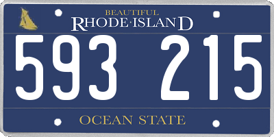 RI license plate 593215