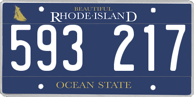 RI license plate 593217