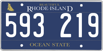 RI license plate 593219