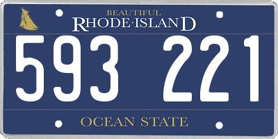 RI license plate 593221