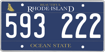 RI license plate 593222