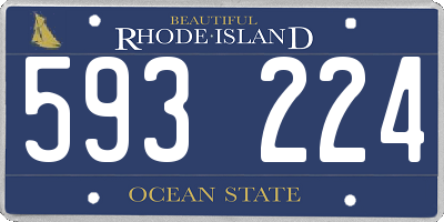 RI license plate 593224
