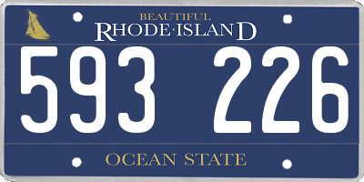 RI license plate 593226