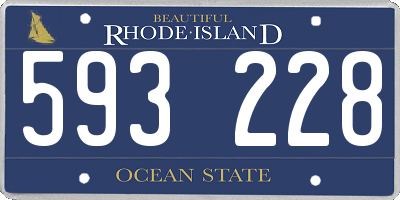 RI license plate 593228