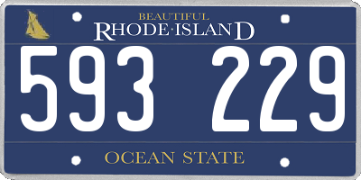RI license plate 593229