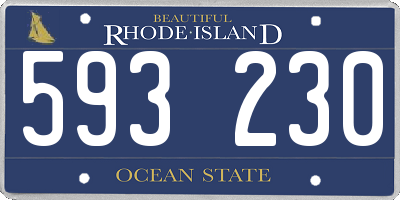 RI license plate 593230