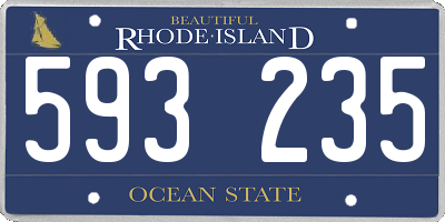 RI license plate 593235