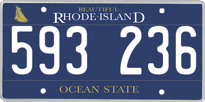 RI license plate 593236