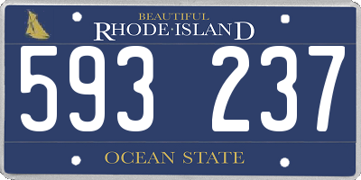 RI license plate 593237