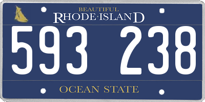 RI license plate 593238