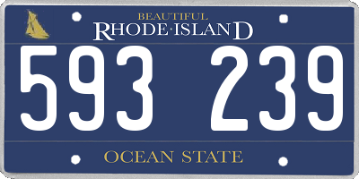 RI license plate 593239