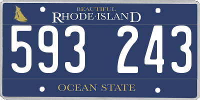 RI license plate 593243
