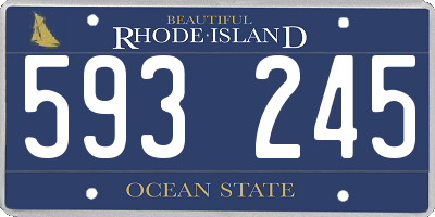 RI license plate 593245