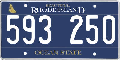 RI license plate 593250