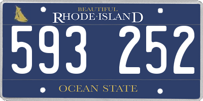 RI license plate 593252