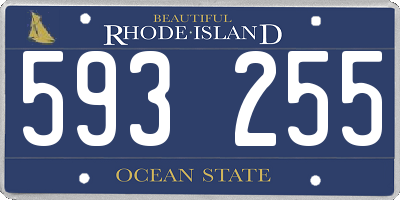 RI license plate 593255