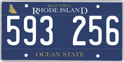 RI license plate 593256