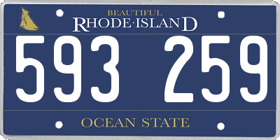 RI license plate 593259