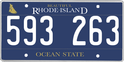 RI license plate 593263